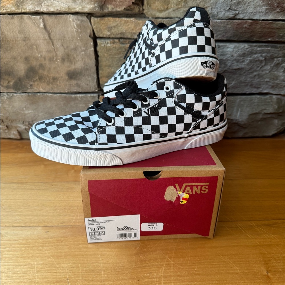 NIB New Men’s Vans Seldan Checkerboard 10